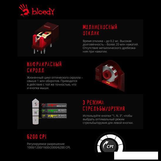 Игровая мышь A4Tech Bloody A70