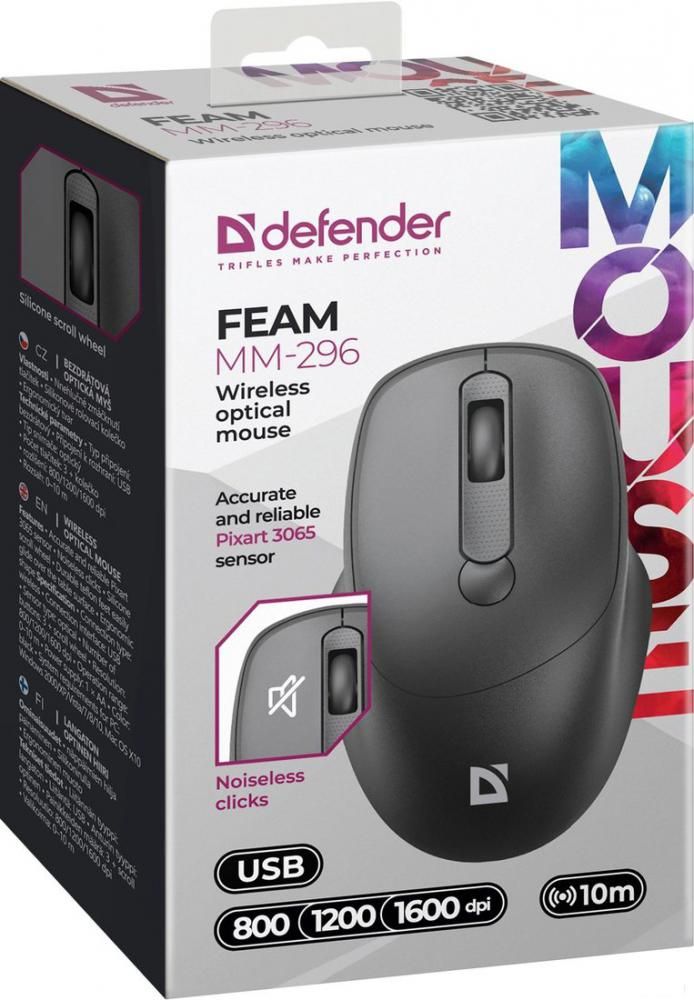 Мышь Defender Feam MM-296 (черный)