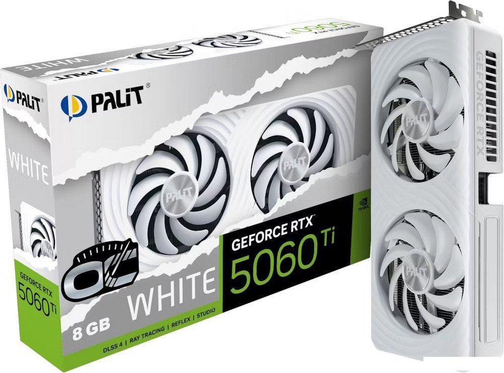 Видеокарта Palit GeForce RTX 5060 Ti White OC 8GB NE7506TU19P1-GB2062M
