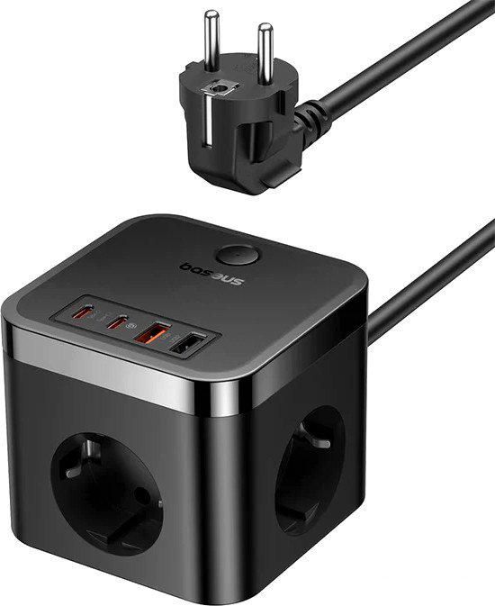 Сетевое зарядное Baseus PowerCombo Cube Power Strip 3AC+2U+2C 30W E00066400117-00