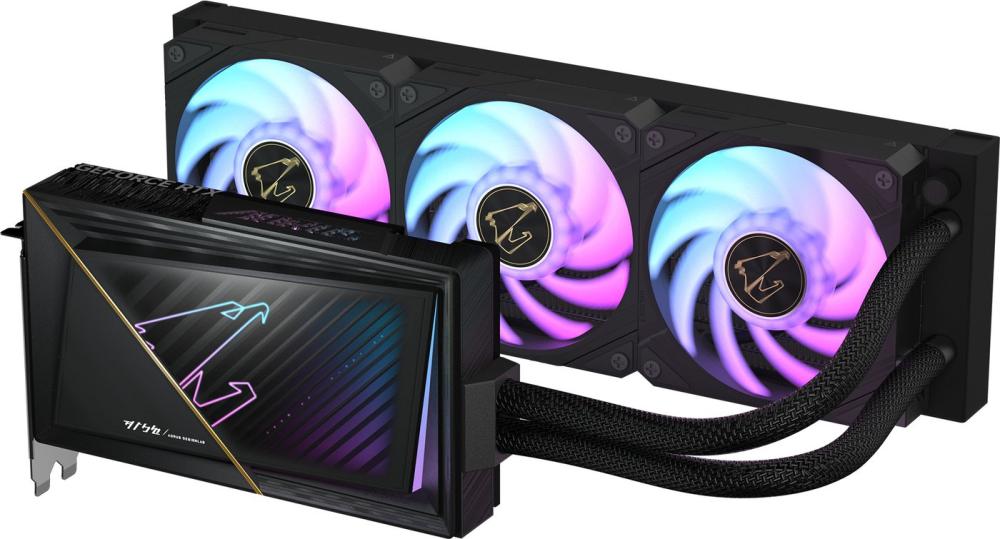 Видеокарта Gigabyte Aorus GeForce RTX 5080 Xtreme Waterforce 16G GV-N5080AORUSX W-16GD