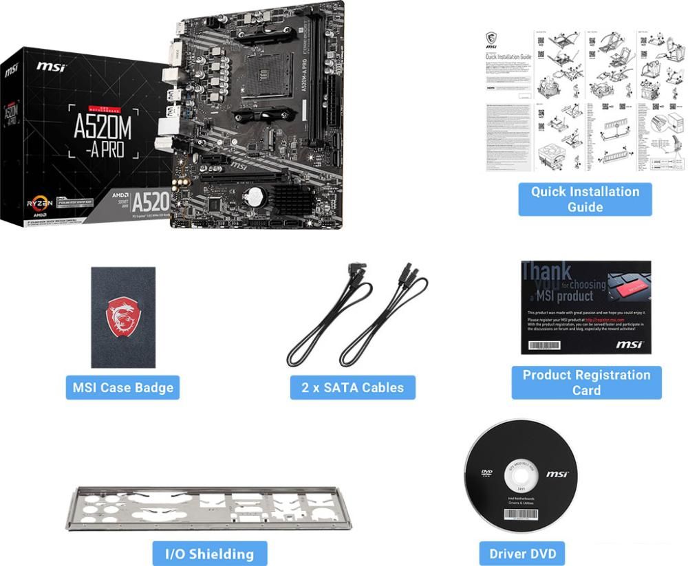 Материнская плата MSI A520M-A PRO