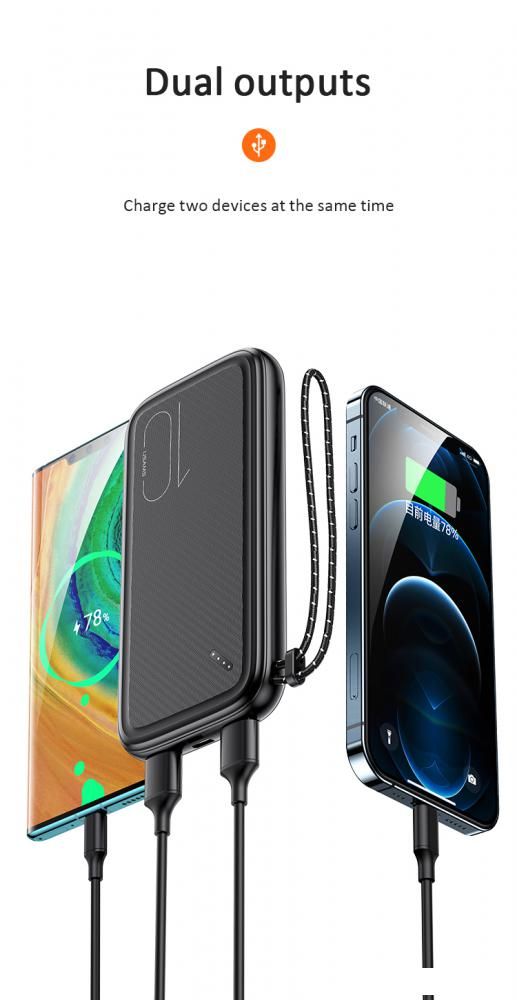 Внешний аккумулятор Usams US-CD150 PB56 10000mAh (черный)