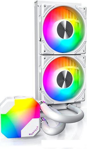 Система жидкостного охлаждения для процессора Montech HyperFlow ARGB 240 (белый)