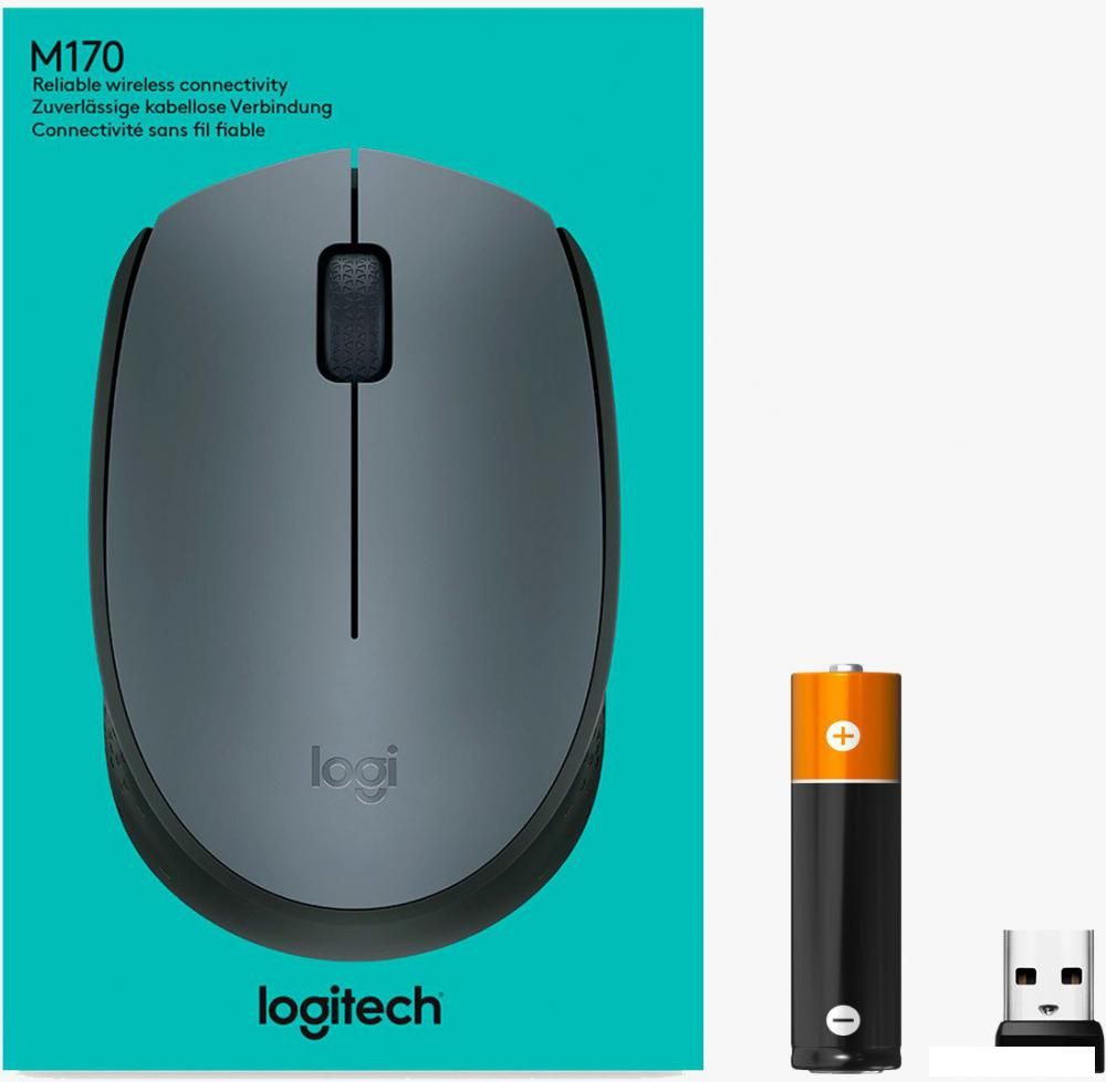 Мышь Logitech M170 Wireless (серый)