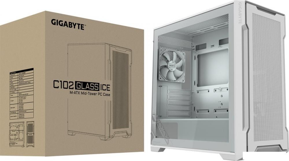 Корпус Gigabyte C102 Glass Ice