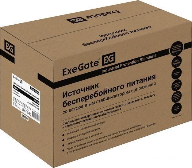 Источник бесперебойного питания ExeGate SpecialPro UNB-800.LED.AVR.4C13.RJ.USB EX292774RUS