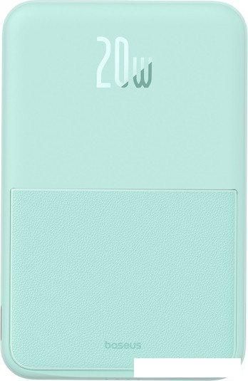 Внешний аккумулятор Baseus MagPro Magnetic Bracket Wireless Fast-Charging Power Bank 20W 5000mAh (мятный)