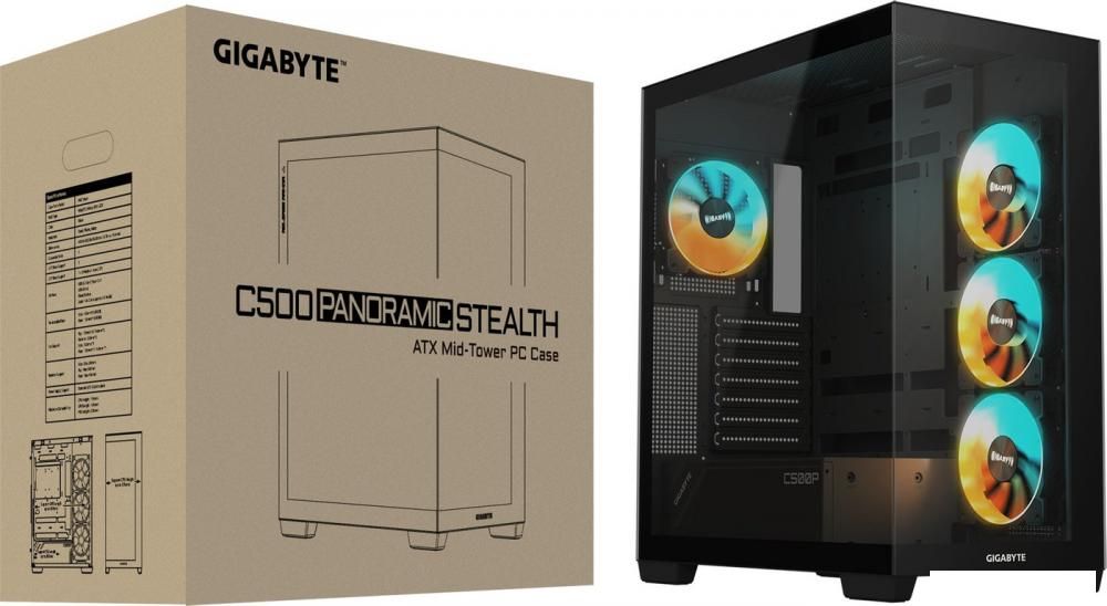 Корпус Gigabyte C500 Panoramic Stealth (черный)