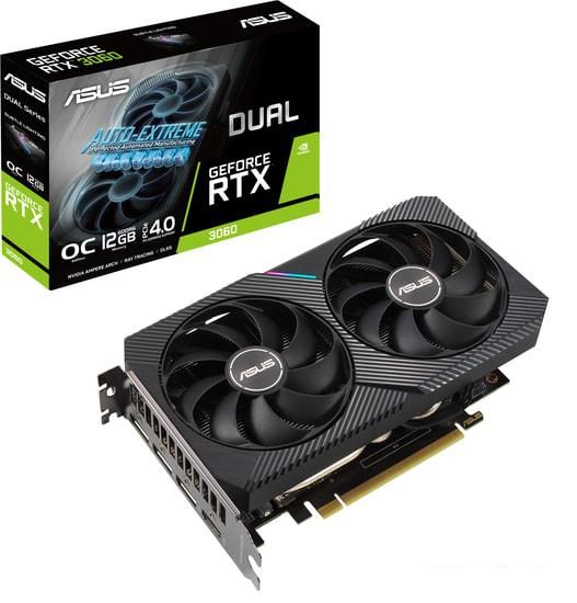 Видеокарта ASUS Dual GeForce RTX 3060 OC Edition 12GB GDDR6 DUAL-RTX3060-O12G