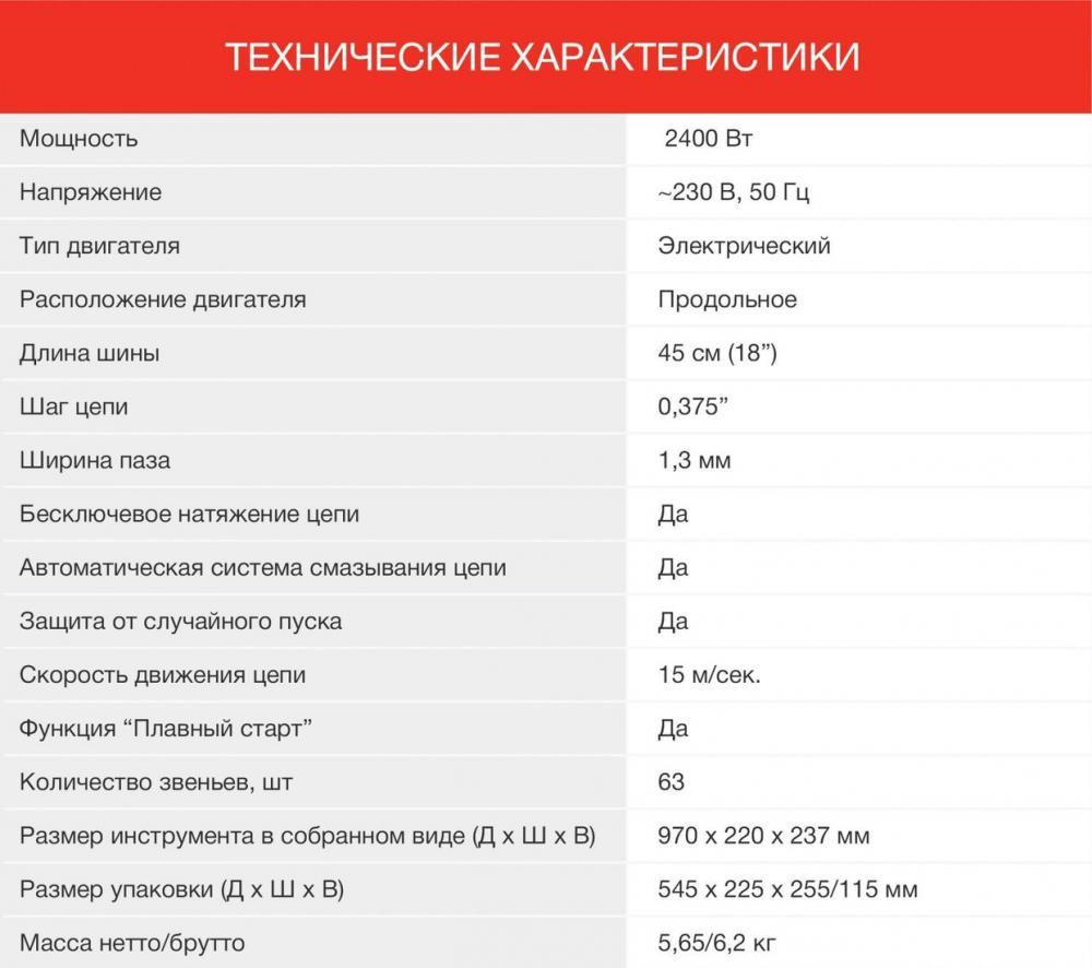 Электрическая пила StarWind SE-2418-SM