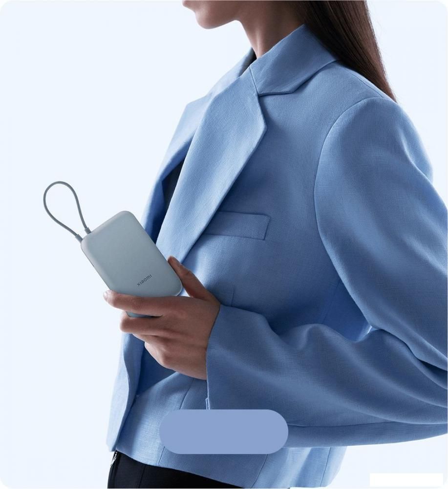 Внешний аккумулятор Xiaomi Power Bank P15ZM 10000mAh (голубой, международная версия)