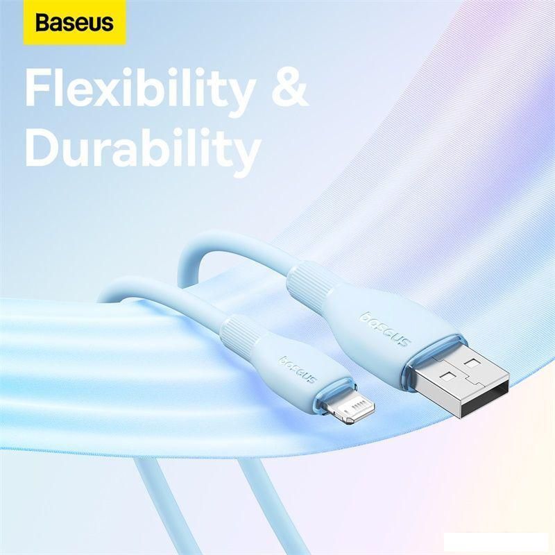 Кабель Baseus Pudding Series USB Type-A - Lightning (2 м, голубой)