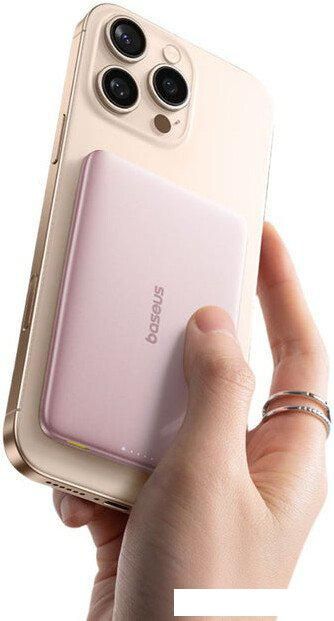 Внешний аккумулятор Baseus PicoGo AM41 Ultra-Slim Magnetic Power Bank 5000mAh (розовый)