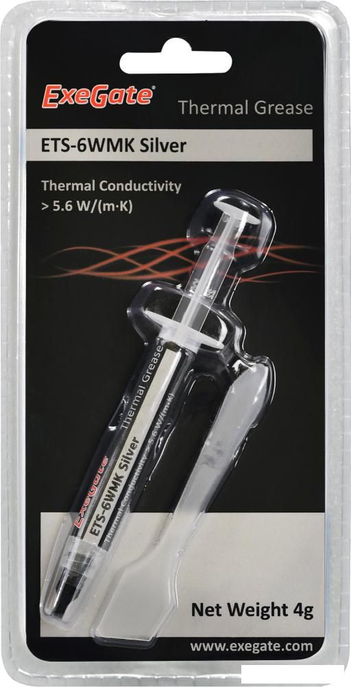 Термопаста ExeGate ETS-6WMK Silver EX282347RUS (4 г.)
