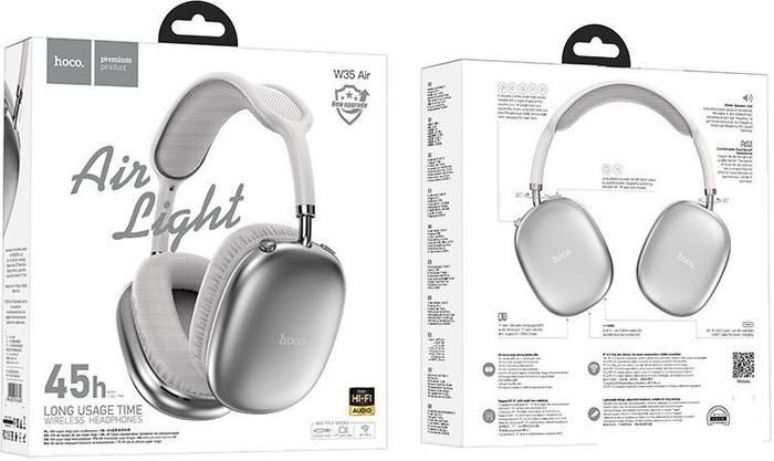 Наушники Hoco W35 Air (серебристый)
