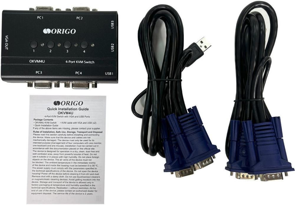 KVM переключатель Origo OKVM4U/A1A