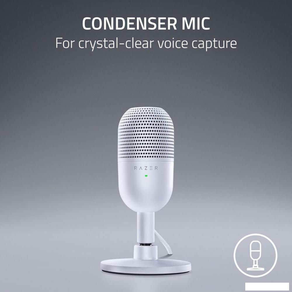 Проводной микрофон Razer Seiren V3 Mini Mercury White