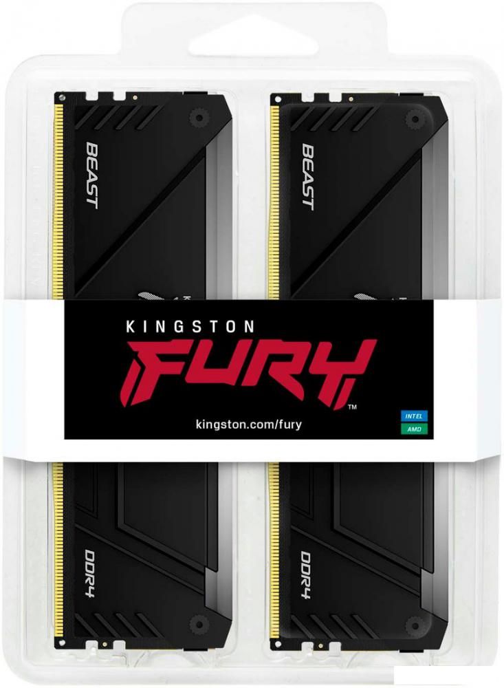 Оперативная память Kingston FURY Beast RGB 2x16ГБ DDR4 3600МГц KF436C18BB2AK2/32