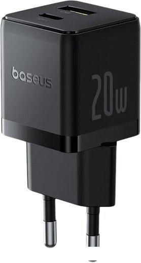 Сетевое зарядное Baseus Palm Fast Charger C+U 20W EU P10111608113-00 (черный)