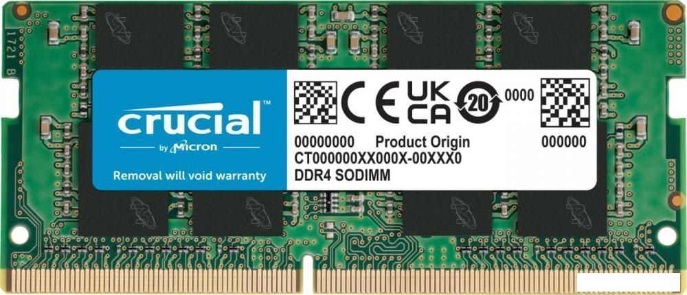 Оперативная память Crucial Basics 8ГБ DDR4 SODIMM 3200МГц CB8GS3200