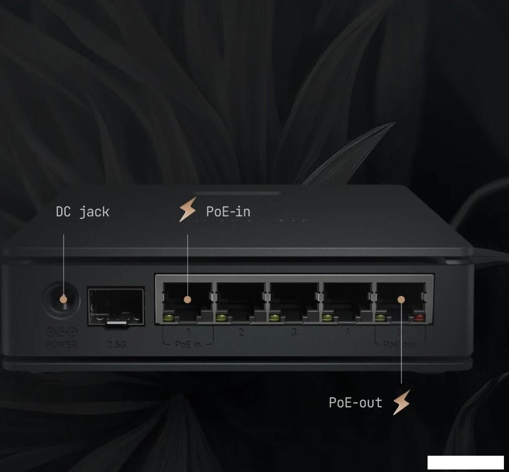Wi-Fi роутер Mikrotik hAP ax S E62iUGS-2axD5axT