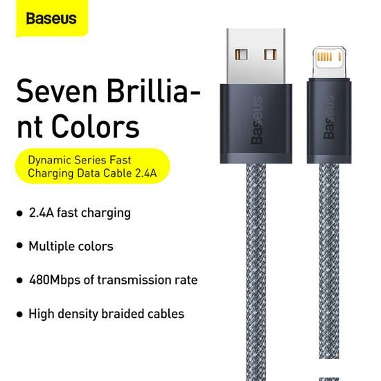 Кабель Baseus Dynamic Series USB Type-A - Lightning (1 м, серый)