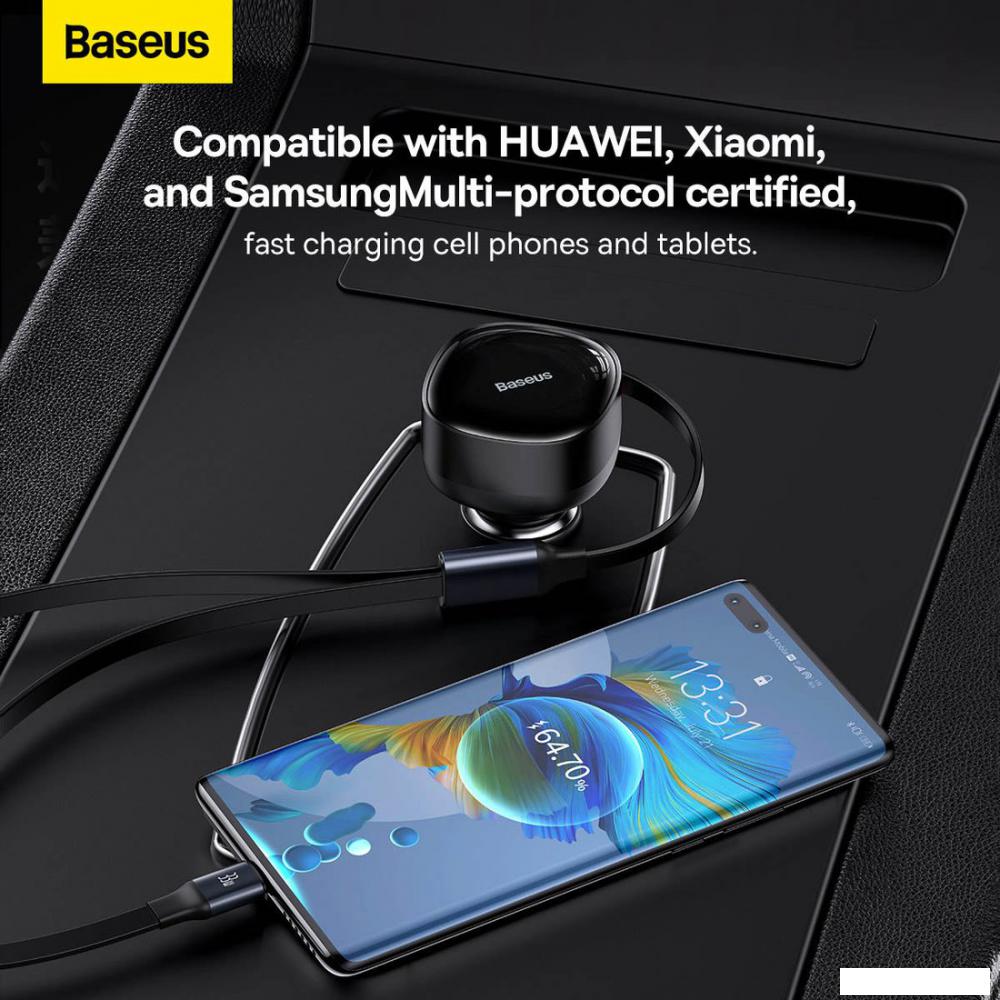 Автомобильное зарядное Baseus Enjoyment Pro 2-in-1 Car Charger C+L 60W C00057802111-00