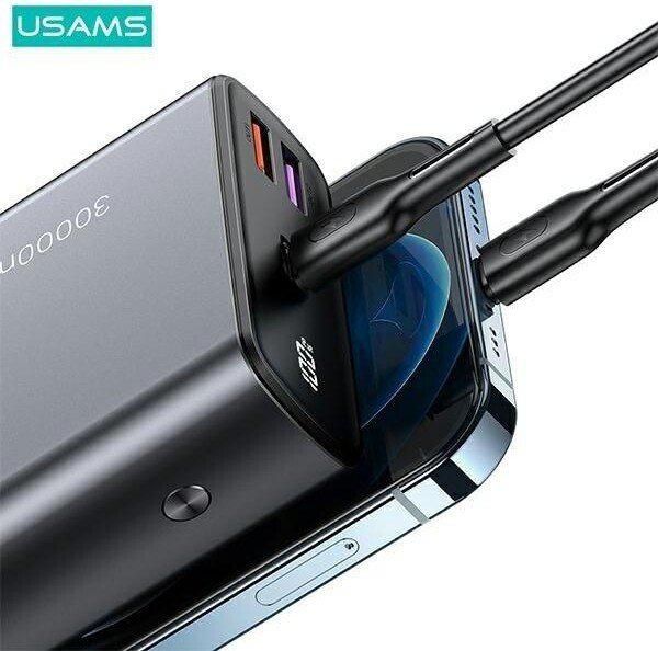 Внешний аккумулятор Usams CD165 PB59 30000mAh (темно-серый)