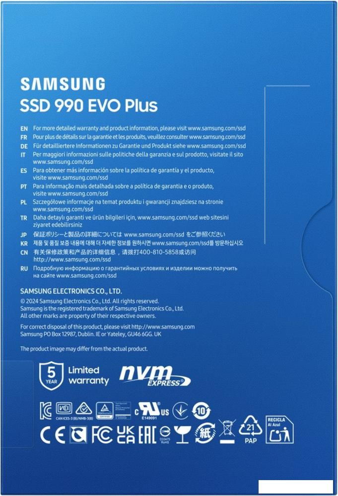 SSD Samsung 990 Evo Plus 4TB MZ-V9S4T0BW