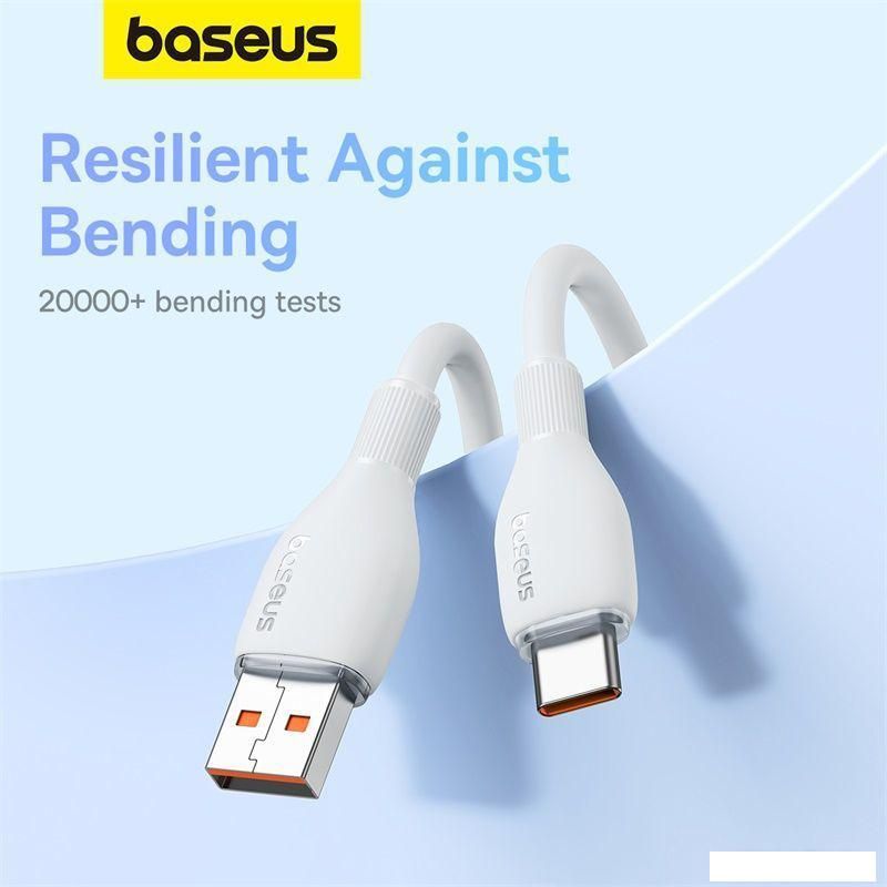 Кабель Baseus Pudding Series USB Type-A - USB Type-C (2 м, белый)