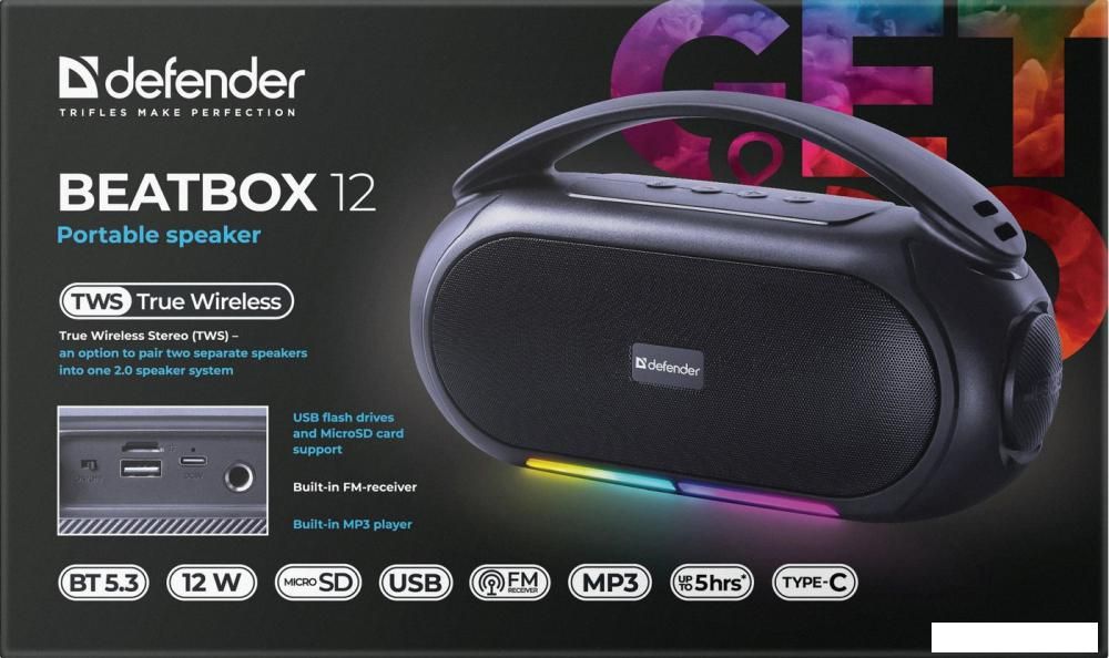 Беспроводная колонка Defender Beatbox 12
