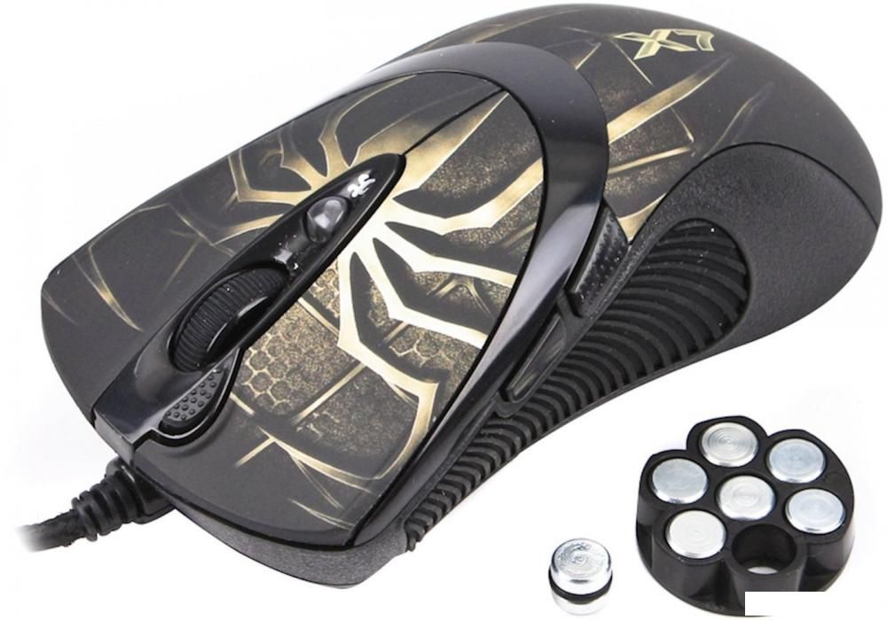 Игровая мышь A4Tech XL-747H (черный/коричневый)