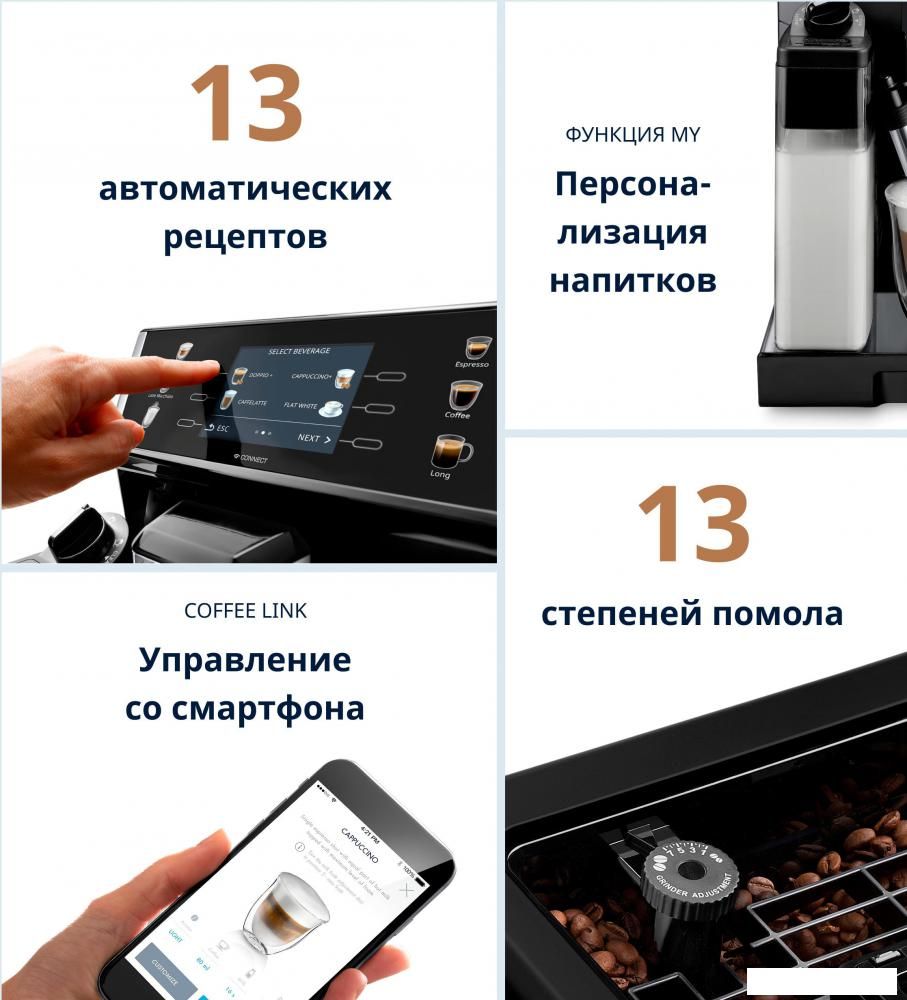 Кофемашина DeLonghi PrimaDonna Class Evo ECAM550.65.SB