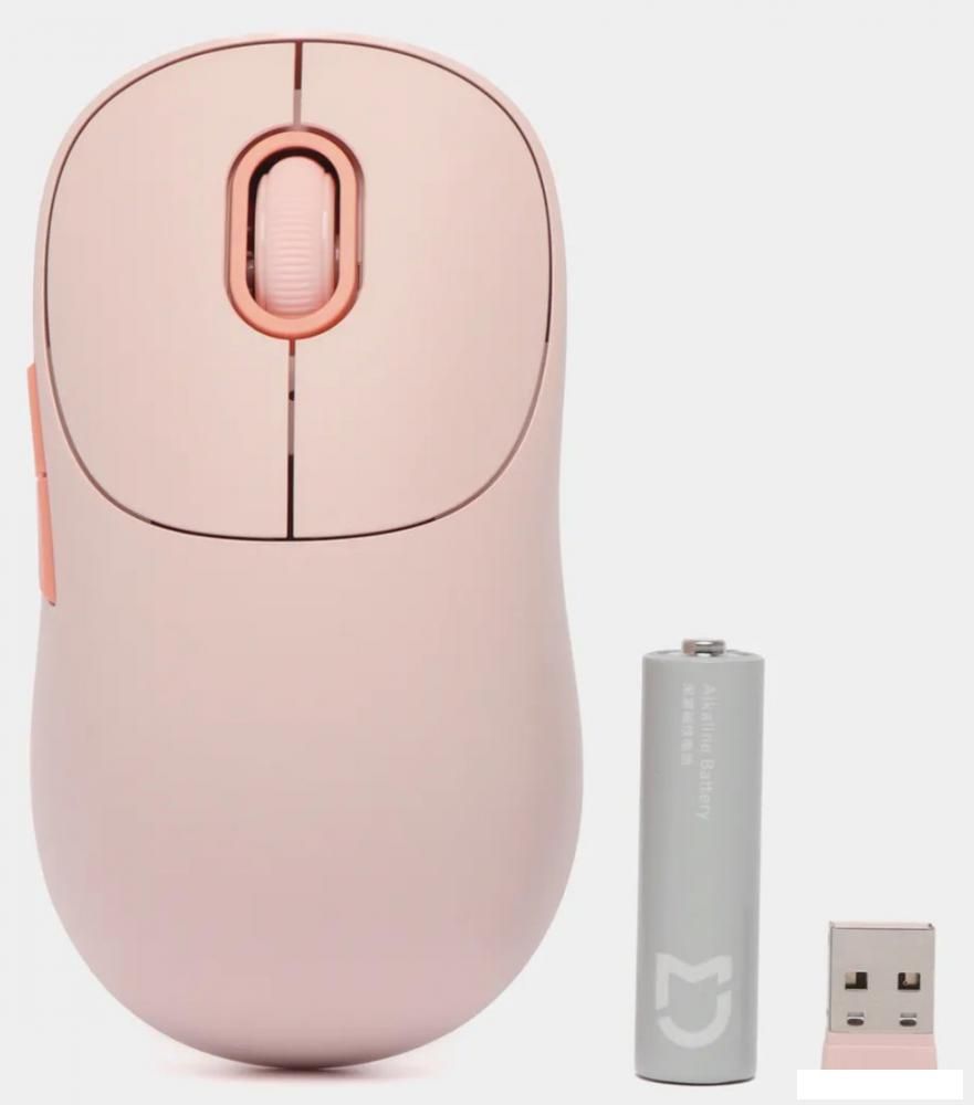 Мышь Xiaomi Wireless Mouse 3 XMWXSB03YM (розовый, китайская версия)