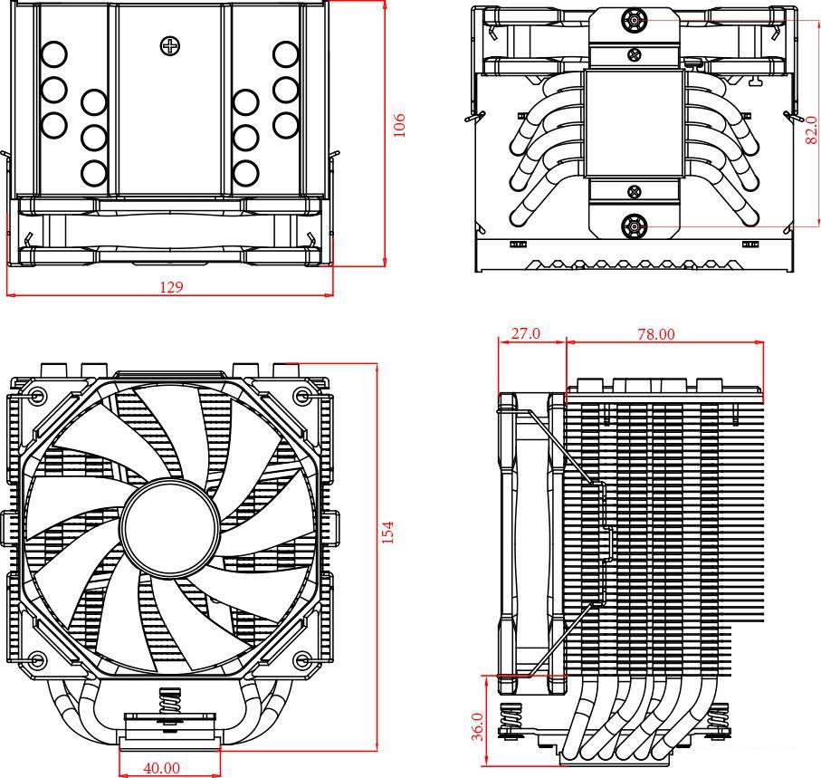 Кулер для процессора ID-Cooling SE-226-XT Black