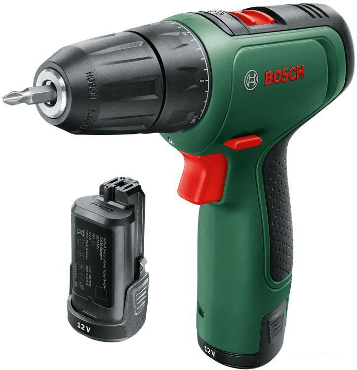 Шуруповерты, гайковерты, электроотвертки Bosch EasyDrill 1200 06039D3007 (с 2-мя АКБ, кейс)