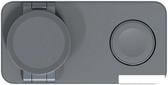 Беспроводное зарядное Magssory Yoga 3 в 1 Charging Station для Apple Qi2 WCH016m (темно-серый)