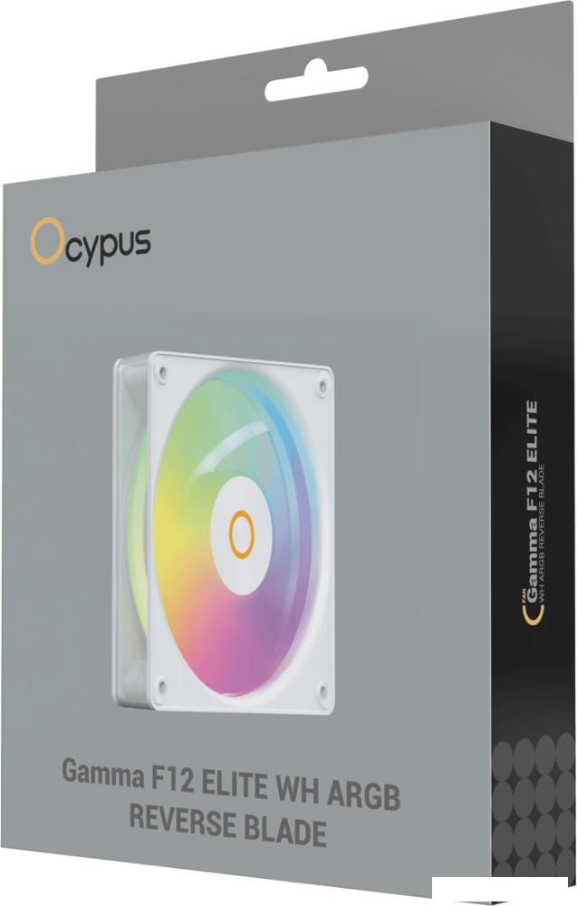 Вентилятор для корпуса Ocypus Gamma F12 Elite WH ARGB Reverse Blade