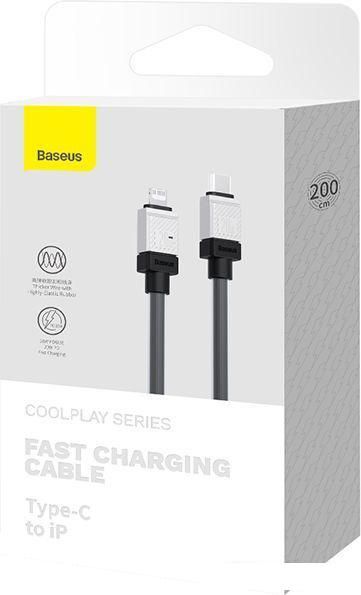 Кабель Baseus CoolPlay Series USB Type-C - Lightning (2 м, черный)
