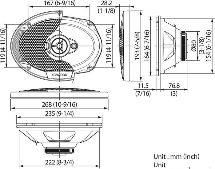 Коаксиальная АС Kenwood KFC-S6966