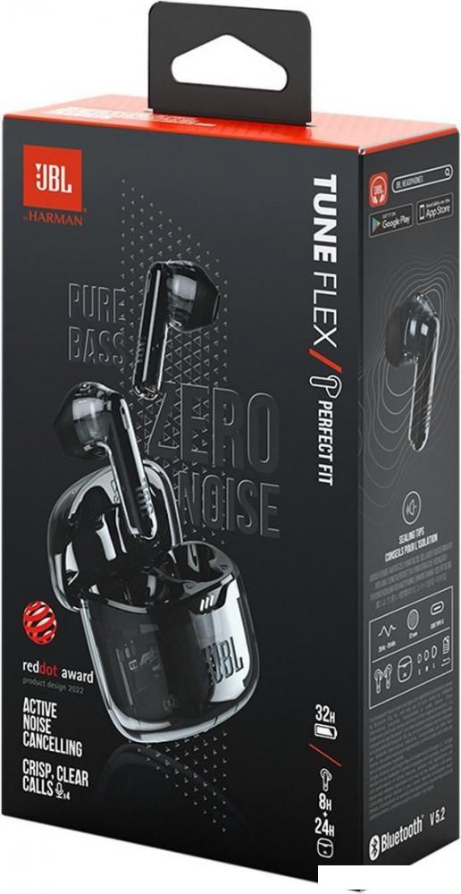 Наушники JBL Tune Flex Ghost (черный, китайская версия)