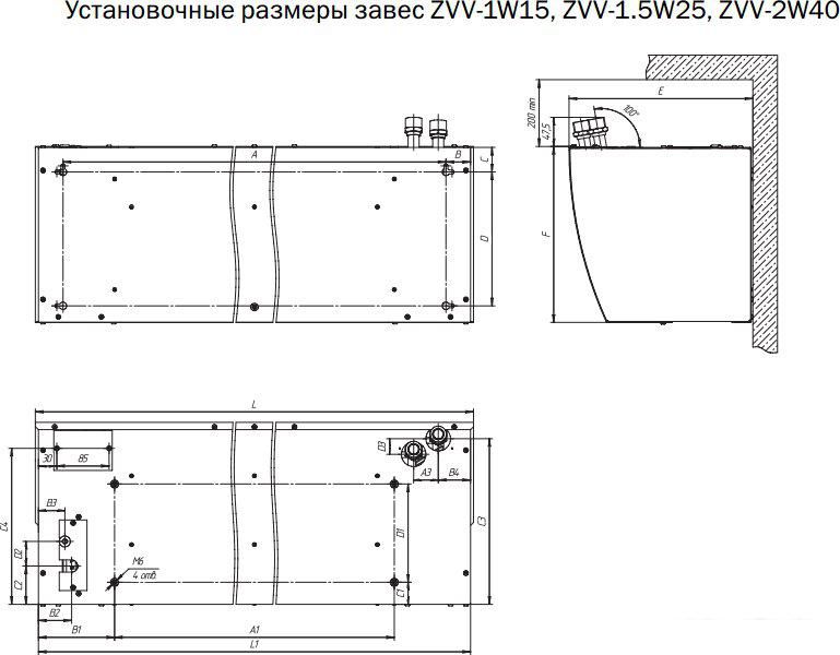 Тепловая завеса ZILON ZVV-1.5W25