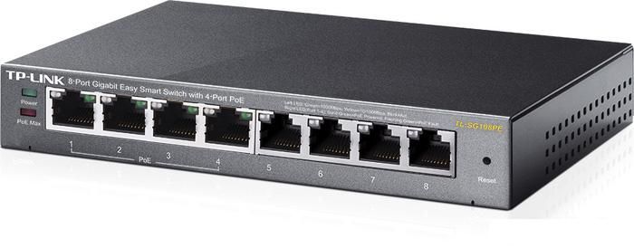 Настраиваемый коммутатор TP-Link TL-SG108PE
