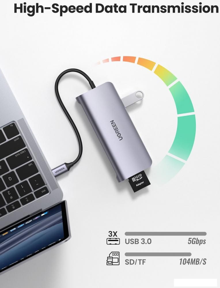 USB-хабы и док-станции Ugreen CM179 40873