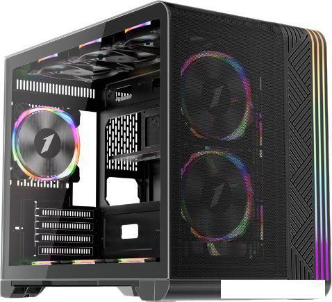 Корпус 1stPlayer VT6 (с тремя вентиляторами FS7, черный)