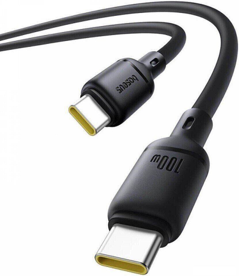 Кабель Baseus Silky Series Fast Charging Cable 100W USB Type-C - USB Type-C (2 м, черный)
