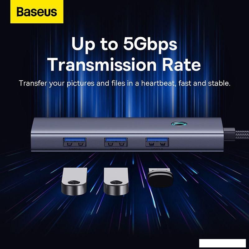 USB-хаб Baseus Flite Series 4-Port USB-A Hub B0005280A813-01