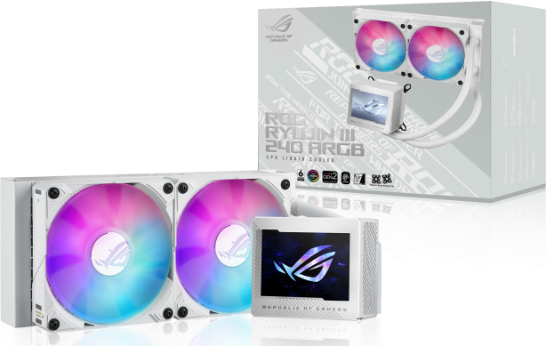 Жидкостное охлаждение для процессора ASUS ROG Ryujin III 240 ARGB White Edition