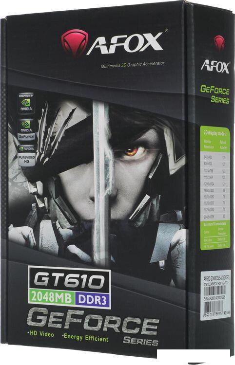 Видеокарта AFOX GeForce GT 610 2GB DDR3 AF610-2048D3L5-V3